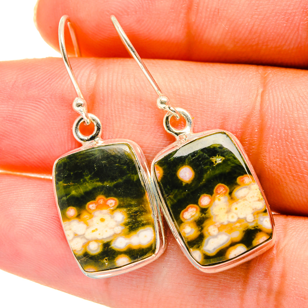 Ocean Jasper Earrings handcrafted by Ana Silver Co - EARR417670