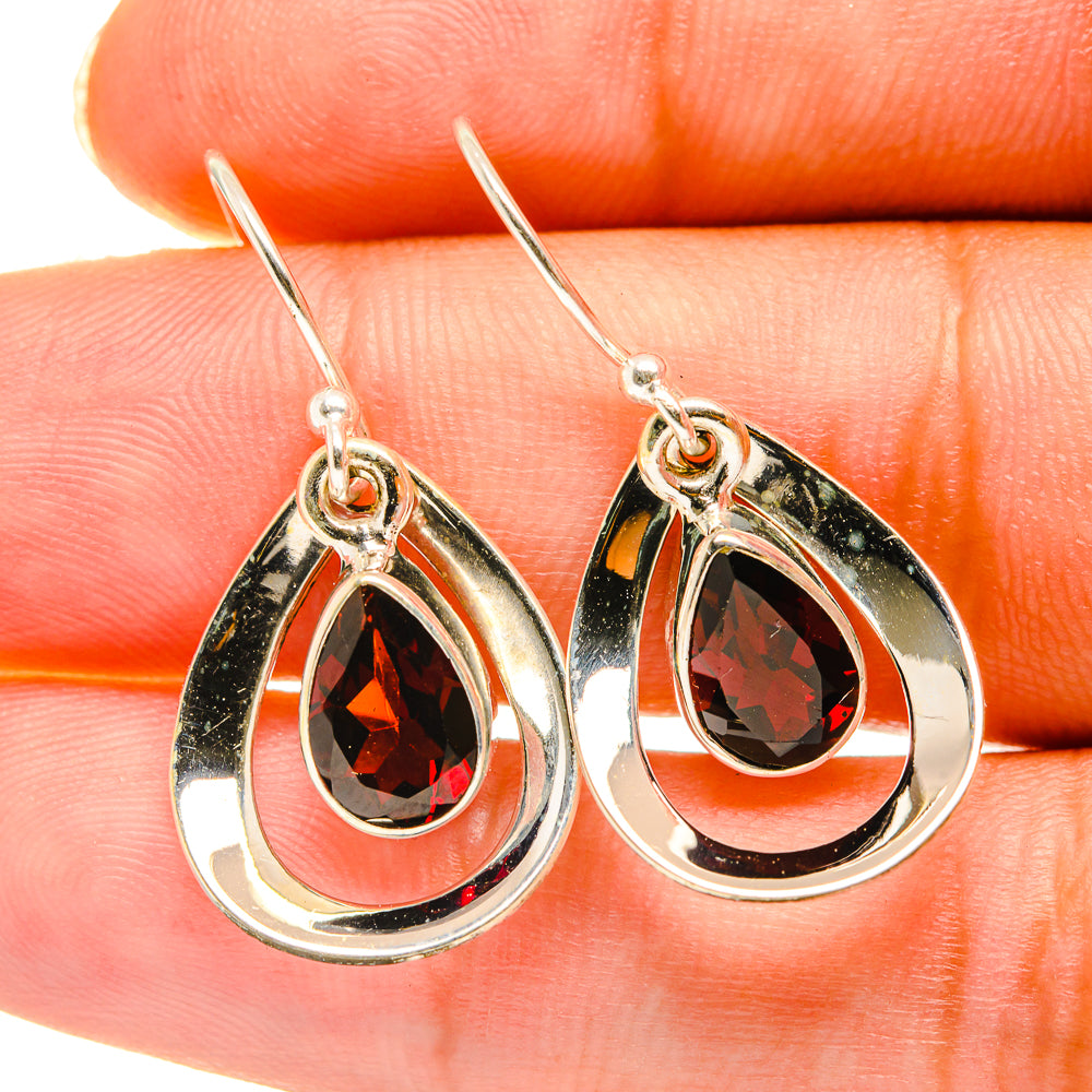 Garnet Earrings handcrafted by Ana Silver Co - EARR417677