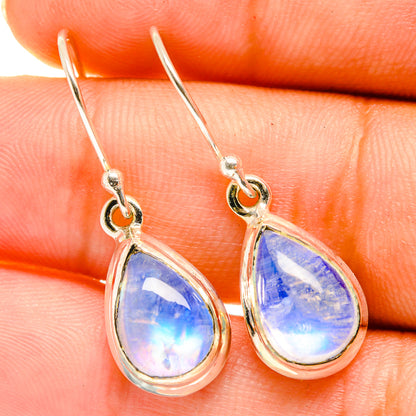 Rainbow Moonstone Earrings handcrafted by Ana Silver Co - EARR417699