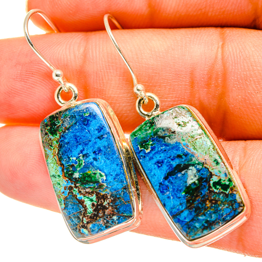Chrysocolla Earrings handcrafted by Ana Silver Co - EARR417709