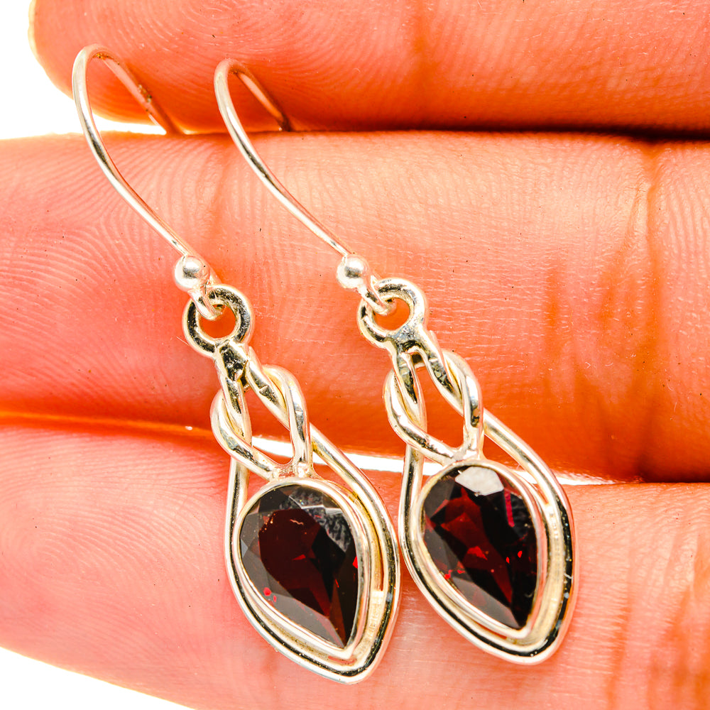 Garnet Earrings handcrafted by Ana Silver Co - EARR417713