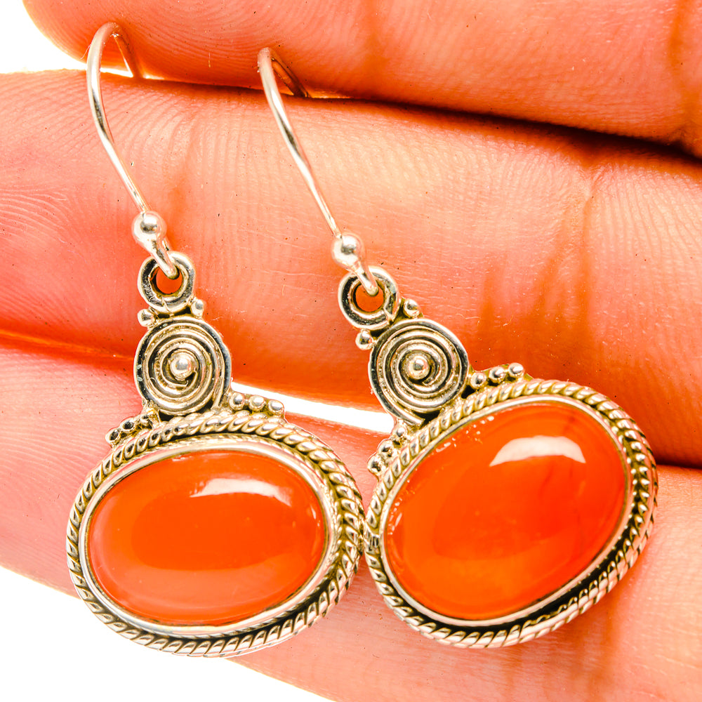Carnelian Earrings handcrafted by Ana Silver Co - EARR417716