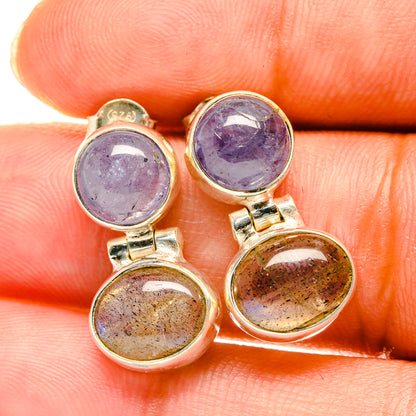 Labradorite, Tanzanite Earrings handcrafted by Ana Silver Co - EARR417727