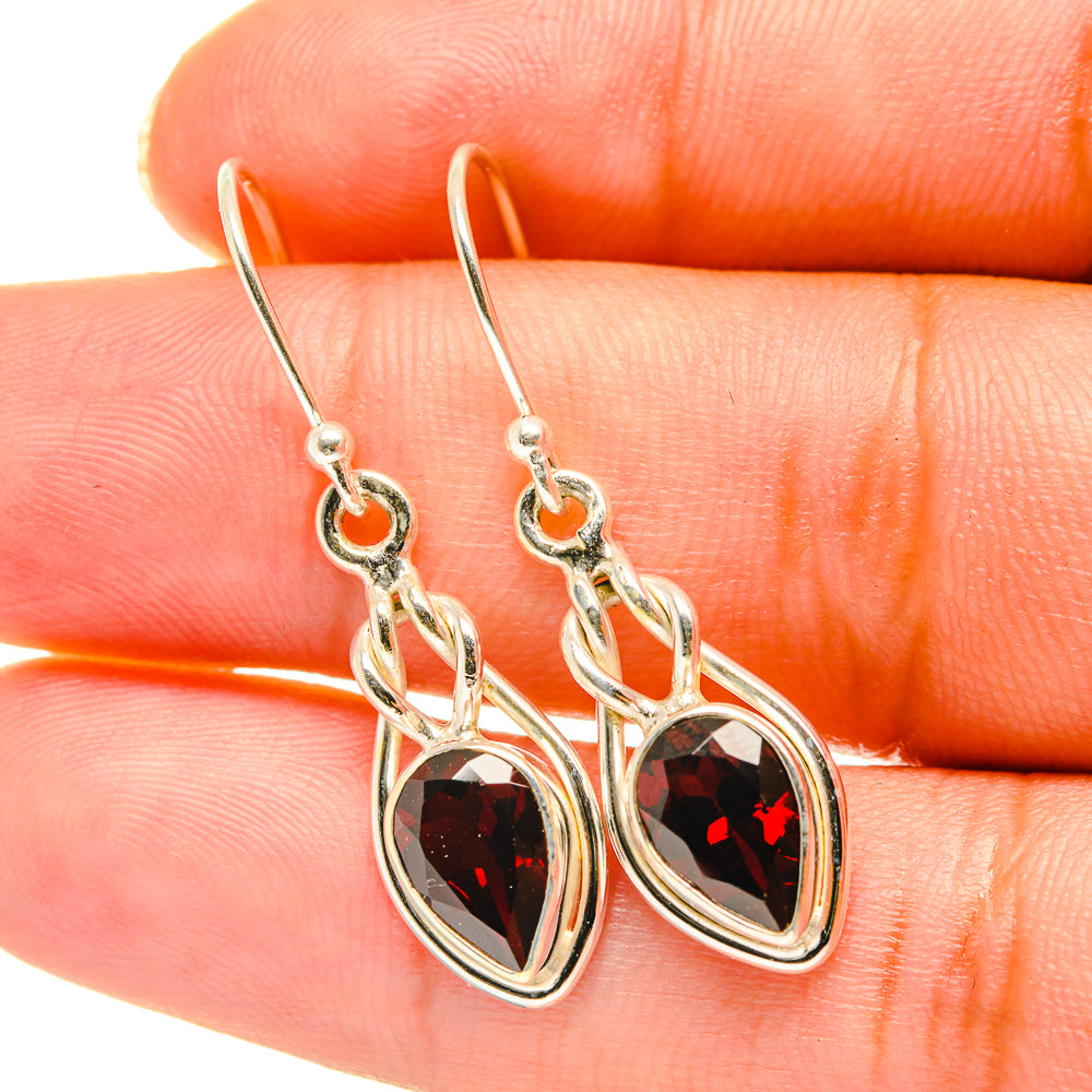 Garnet Earrings handcrafted by Ana Silver Co - EARR417728