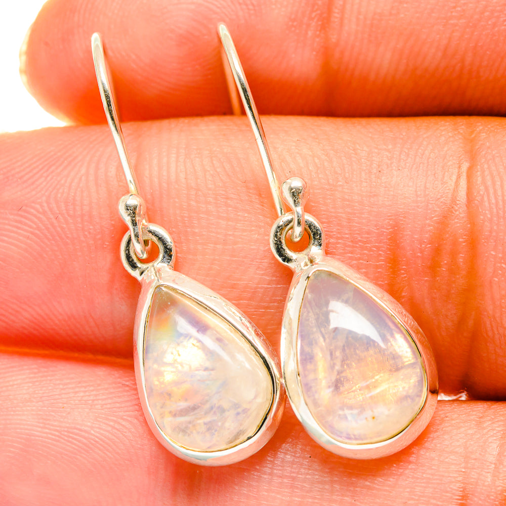 Rainbow Moonstone Earrings handcrafted by Ana Silver Co - EARR417741
