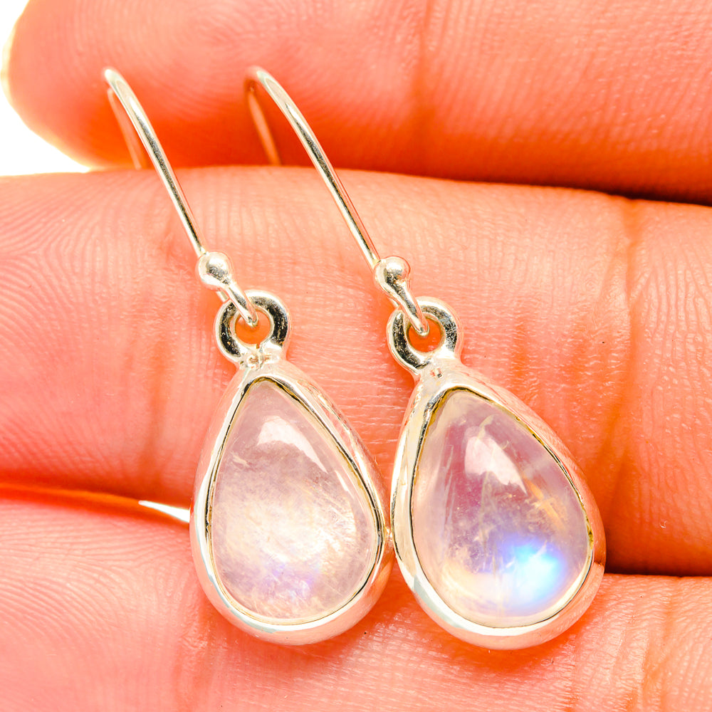 Rainbow Moonstone Earrings handcrafted by Ana Silver Co - EARR417749