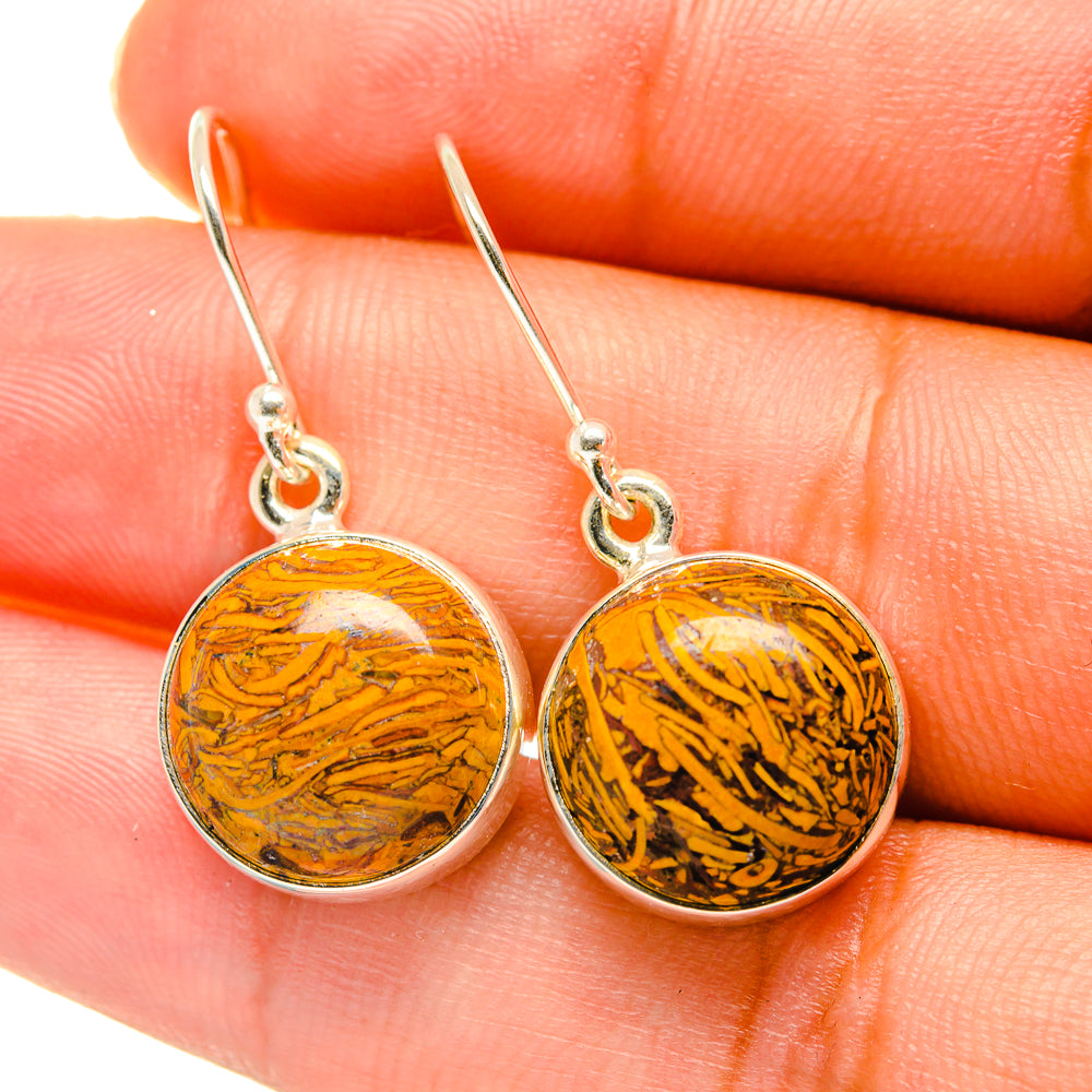 Coquina Jasper Earrings handcrafted by Ana Silver Co - EARR417755