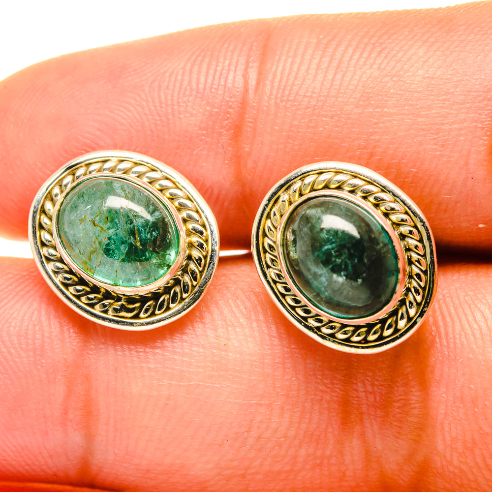 Green Tourmaline Earrings handcrafted by Ana Silver Co - EARR417764