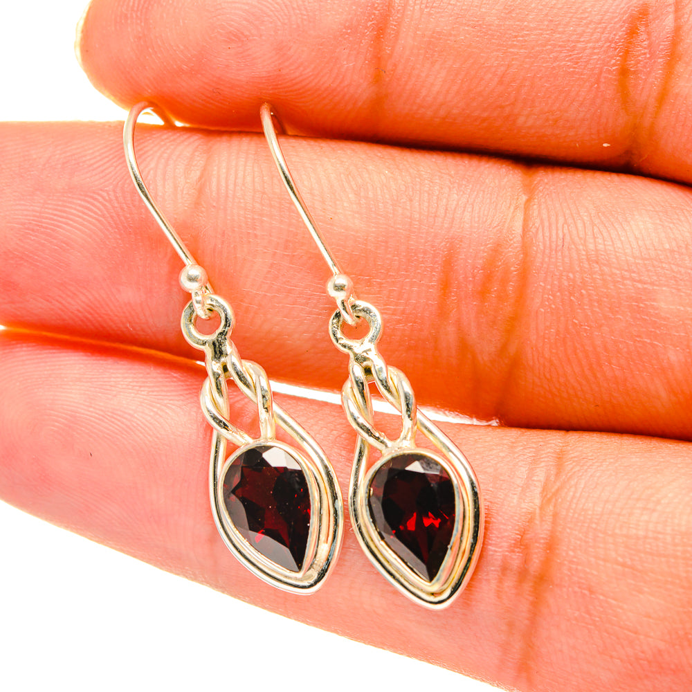 Garnet Earrings handcrafted by Ana Silver Co - EARR417765