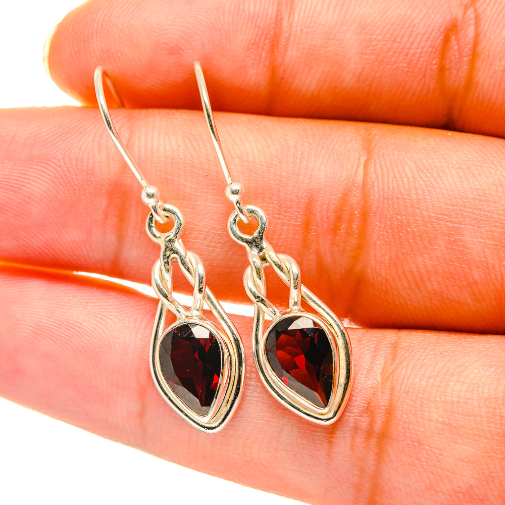 Garnet Earrings handcrafted by Ana Silver Co - EARR417769