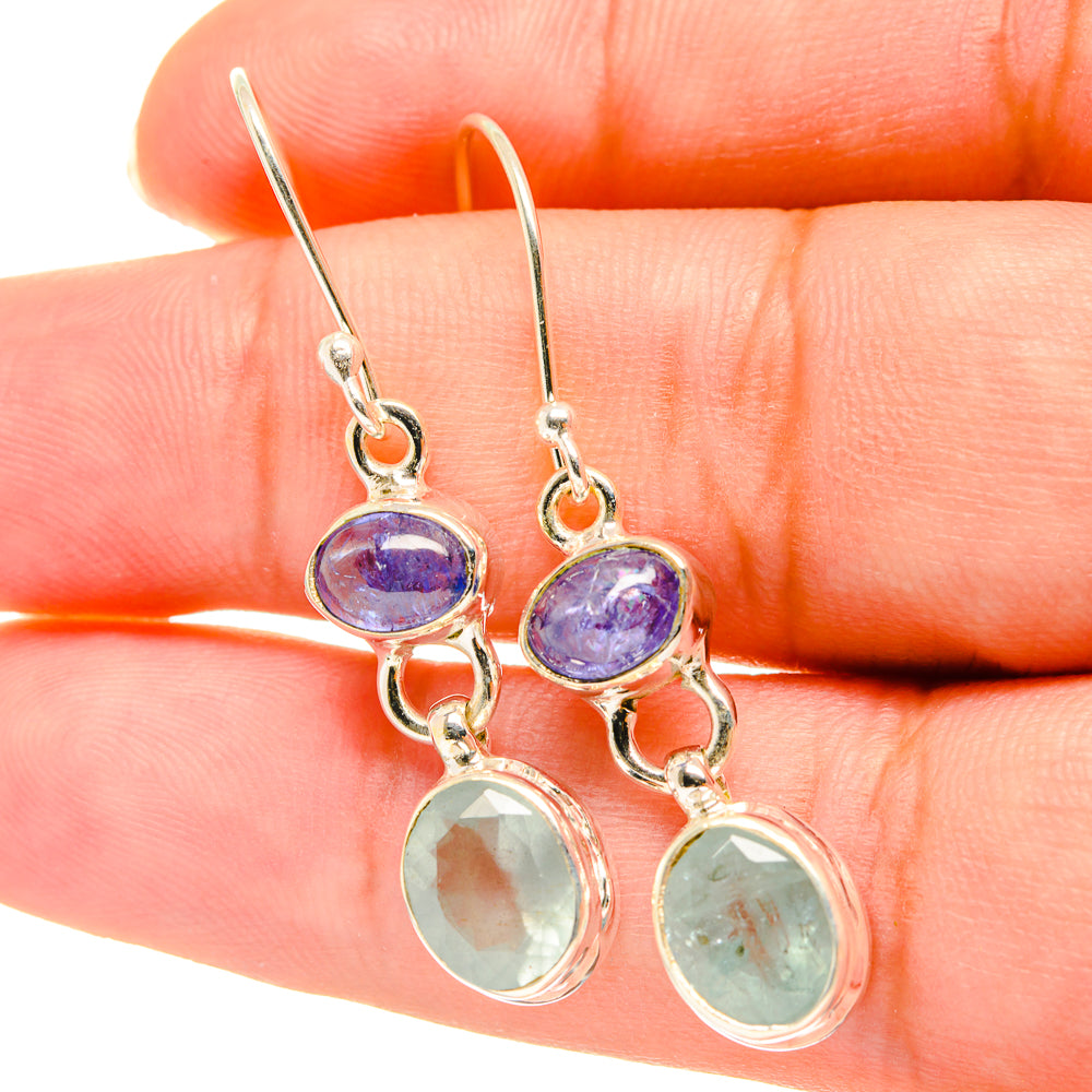 Aqua Chalcedony Earrings handcrafted by Ana Silver Co - EARR417779