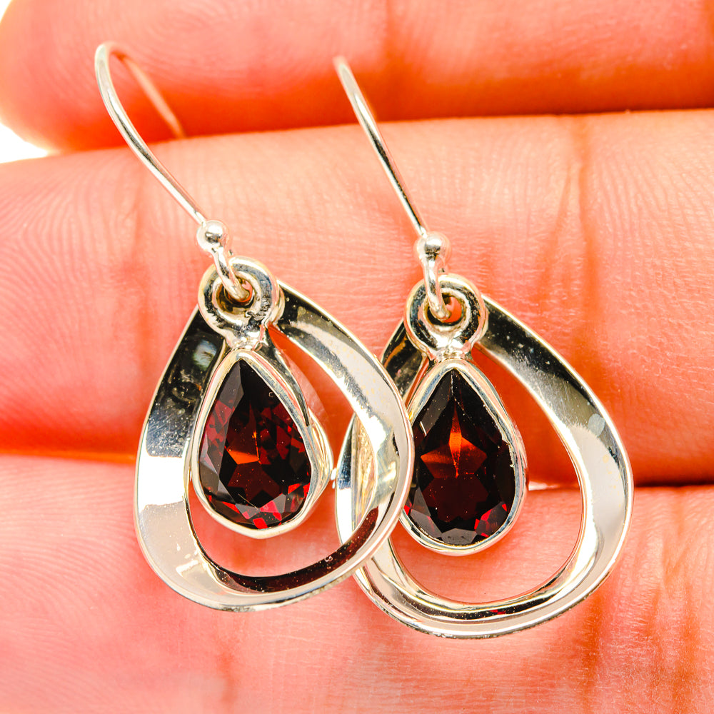 Garnet Earrings handcrafted by Ana Silver Co - EARR417784