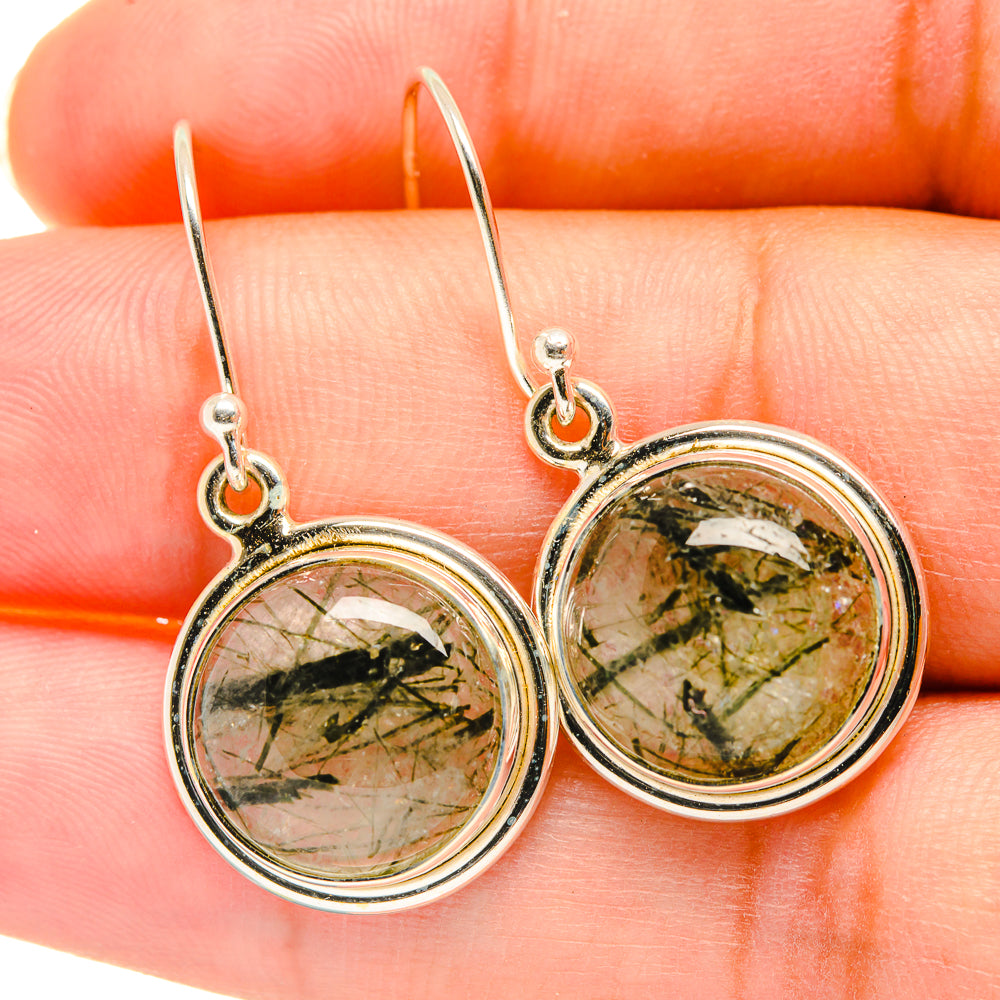 Tourmalinated Quartz Earrings handcrafted by Ana Silver Co - EARR417791