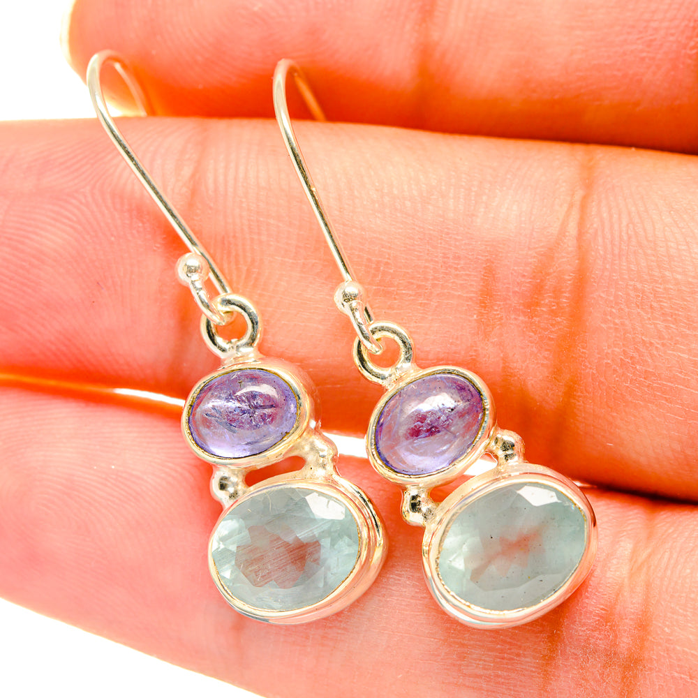 Aqua Chalcedony Earrings handcrafted by Ana Silver Co - EARR417797