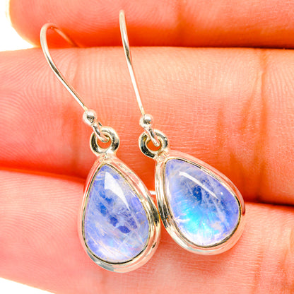 Rainbow Moonstone Earrings handcrafted by Ana Silver Co - EARR417798