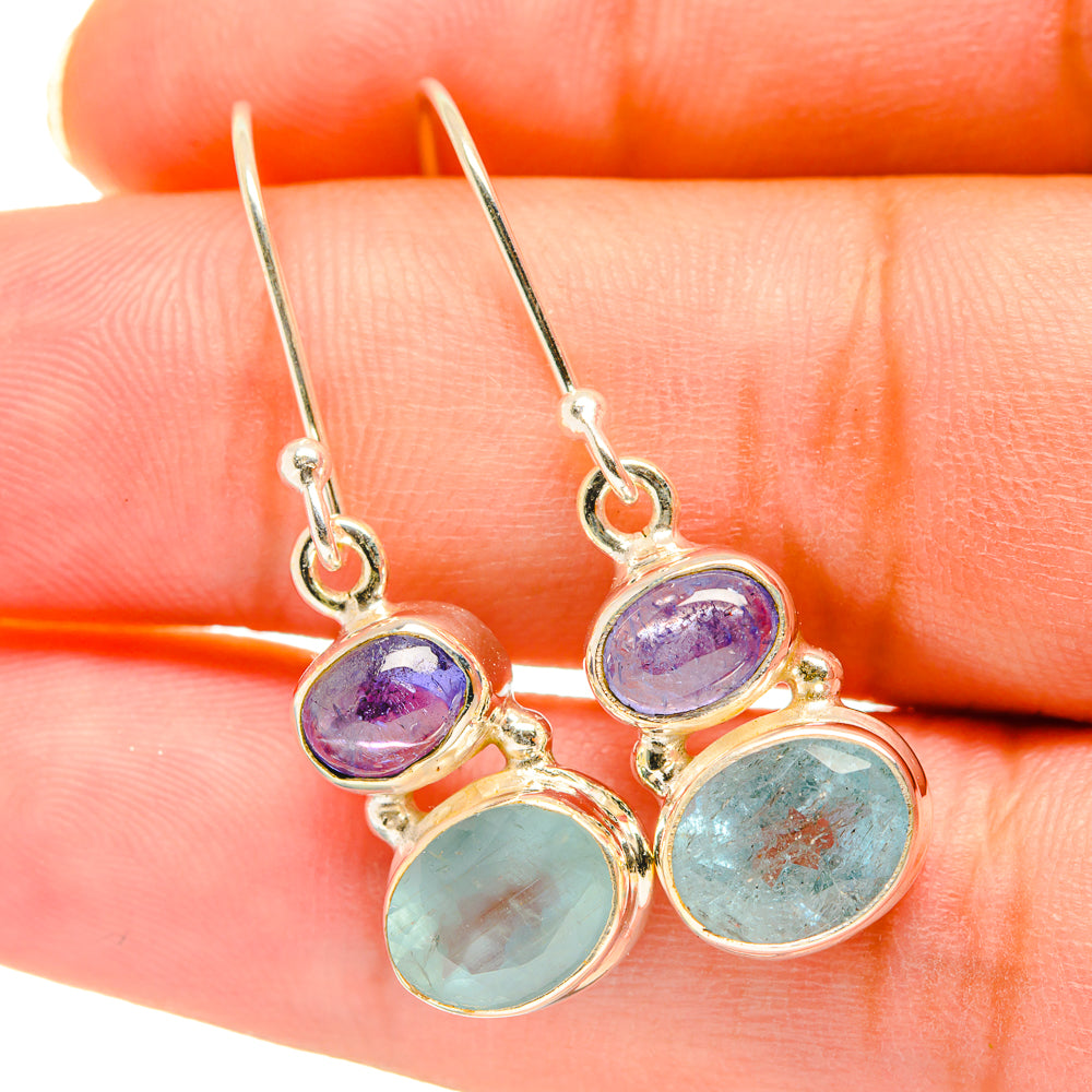 Aqua Chalcedony Earrings handcrafted by Ana Silver Co - EARR417808