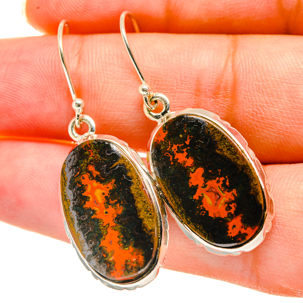 Moroccan Agate Earrings handcrafted by Ana Silver Co - EARR417812