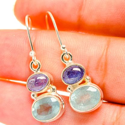 Aqua Chalcedony Earrings handcrafted by Ana Silver Co - EARR417816