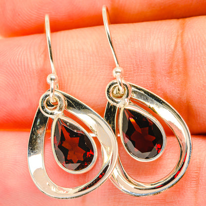 Garnet Earrings handcrafted by Ana Silver Co - EARR417818