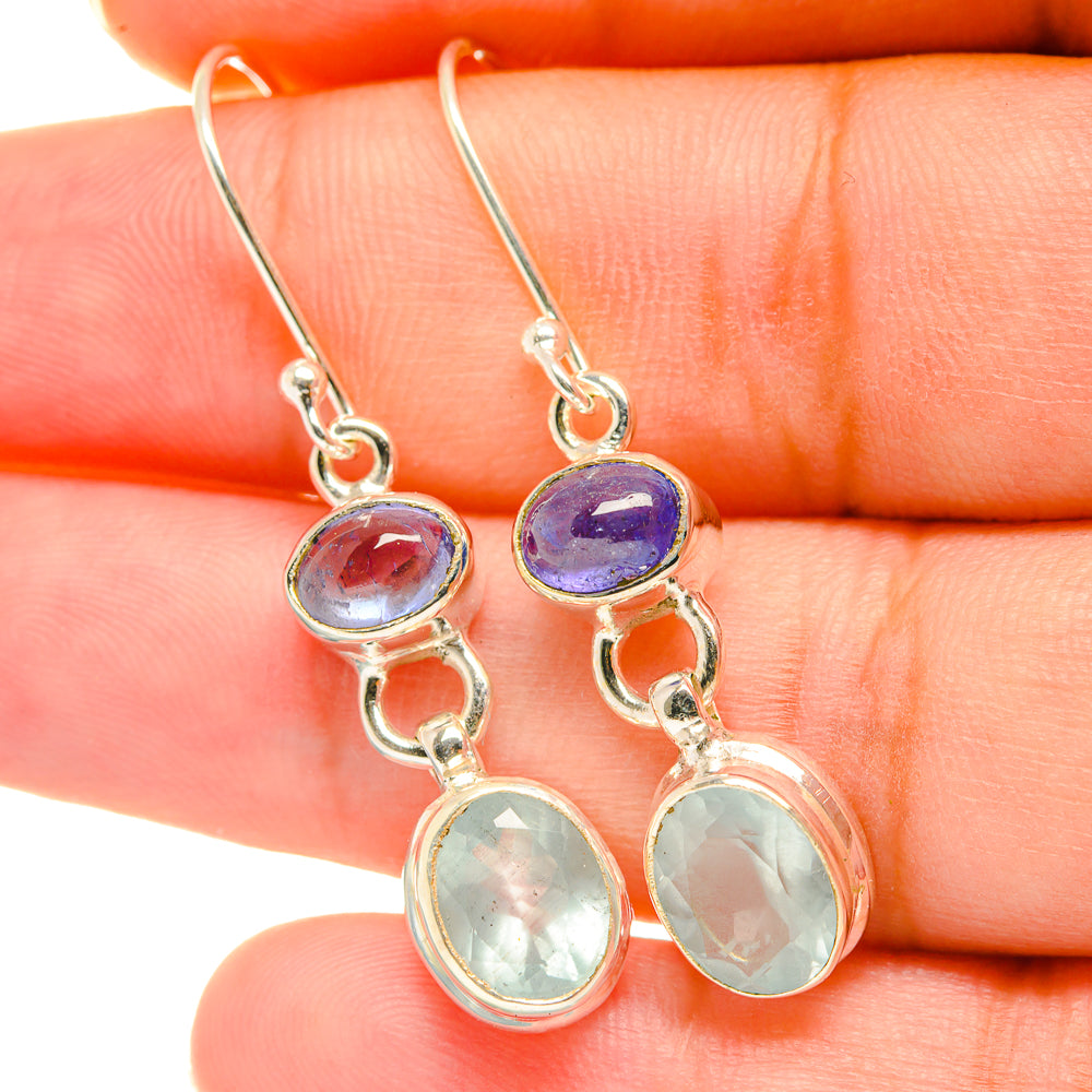 Aqua Chalcedony Earrings handcrafted by Ana Silver Co - EARR417821