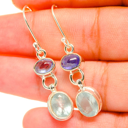 Aqua Chalcedony Earrings handcrafted by Ana Silver Co - EARR417821