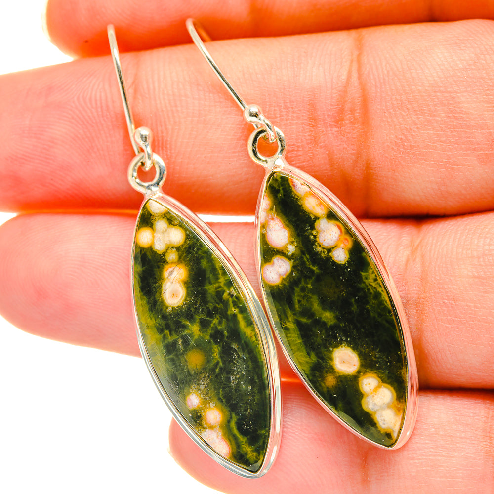 Ocean Jasper Earrings handcrafted by Ana Silver Co - EARR417824