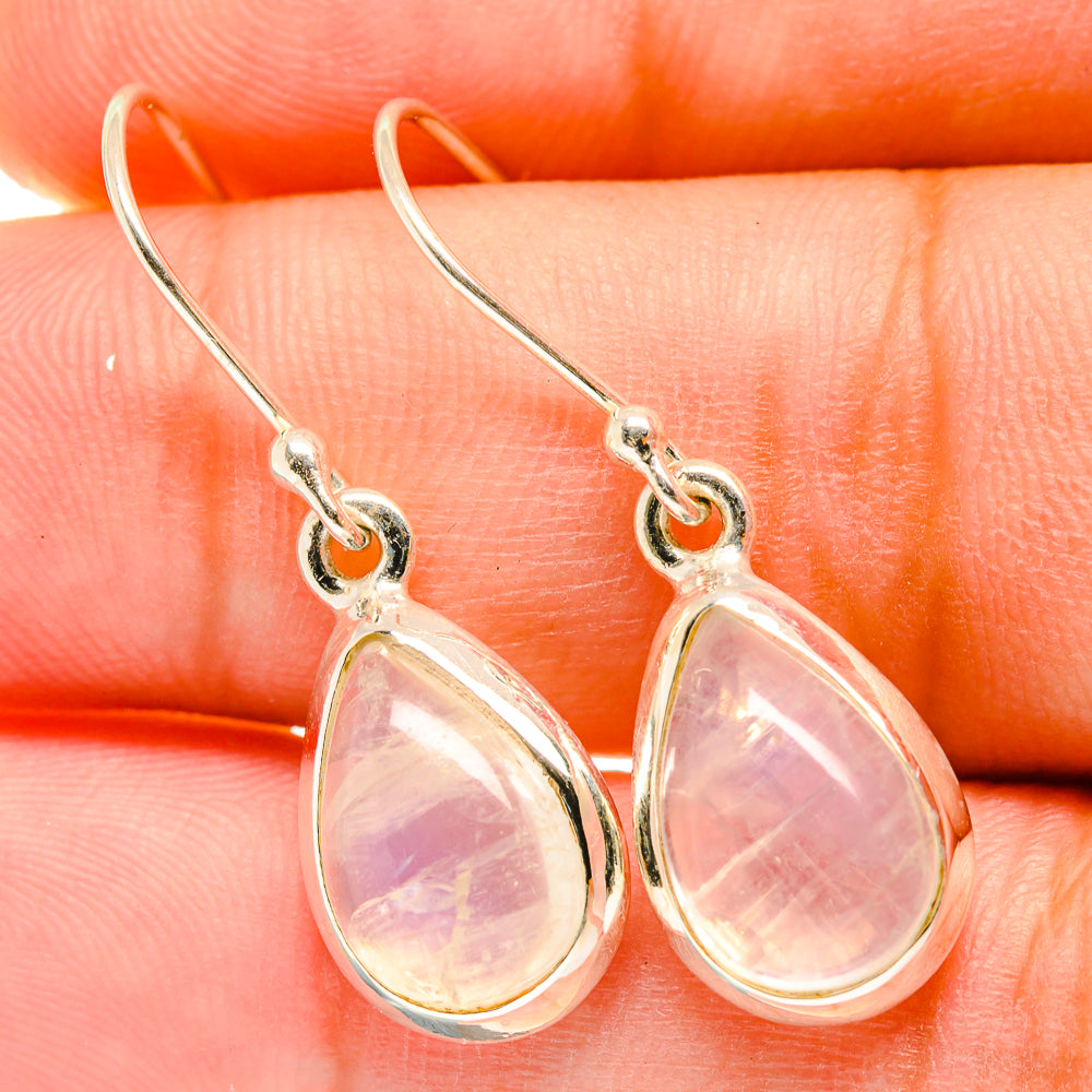 Rainbow Moonstone Earrings handcrafted by Ana Silver Co - EARR417825