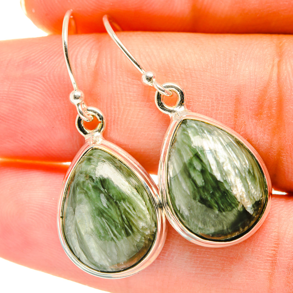 Seraphinite Earrings handcrafted by Ana Silver Co - EARR417826