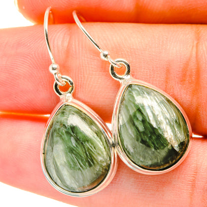 Seraphinite Earrings handcrafted by Ana Silver Co - EARR417826