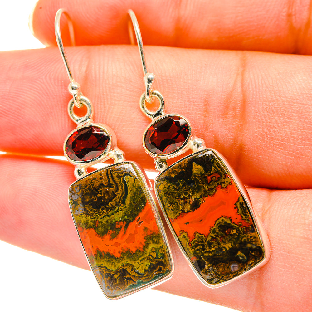 Moroccan Agate Earrings handcrafted by Ana Silver Co - EARR417829