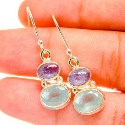 Aqua Chalcedony Earrings handcrafted by Ana Silver Co - EARR417834