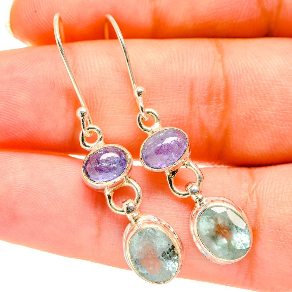 Aqua Chalcedony Earrings handcrafted by Ana Silver Co - EARR417839