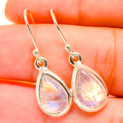 Rainbow Moonstone Earrings handcrafted by Ana Silver Co - EARR417841