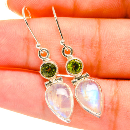 Rainbow Moonstone Earrings handcrafted by Ana Silver Co - EARR417845