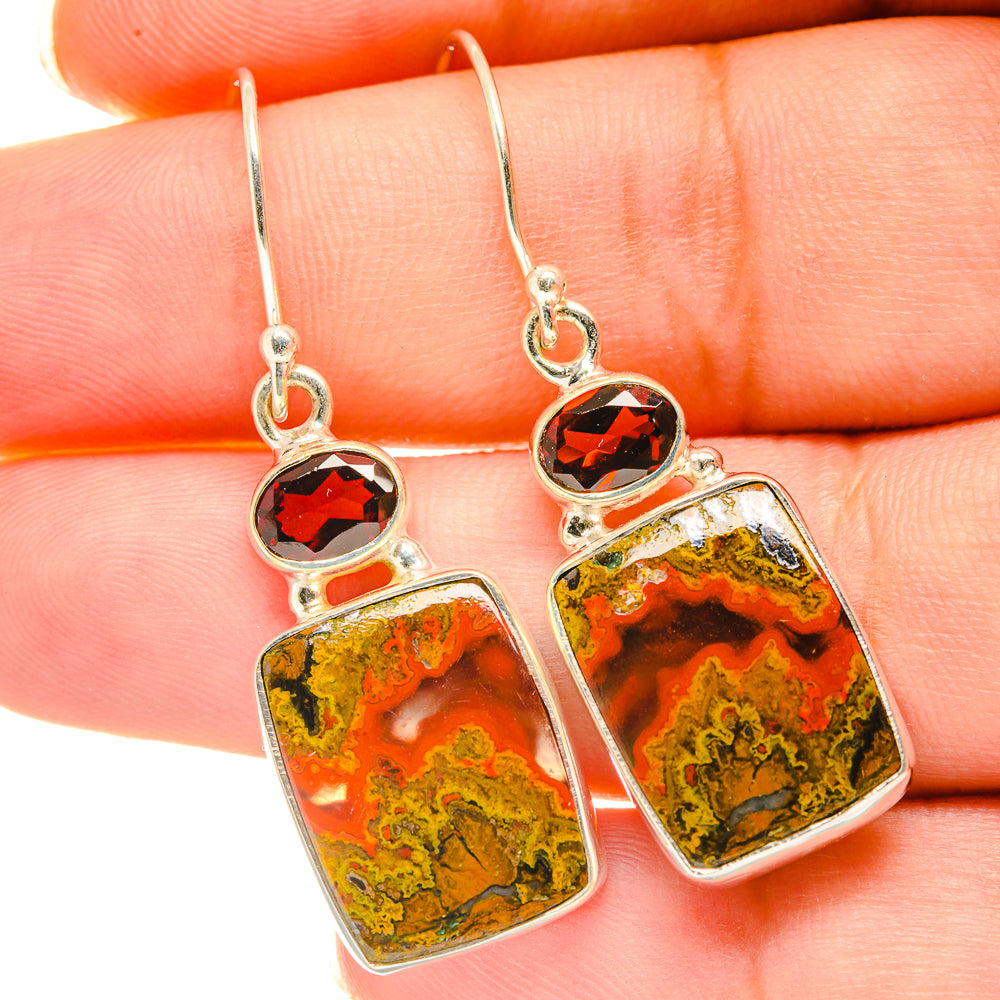 Moroccan Agate Earrings handcrafted by Ana Silver Co - EARR417850