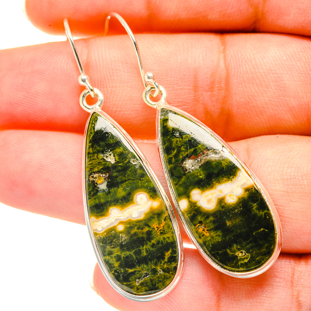Ocean Jasper Earrings handcrafted by Ana Silver Co - EARR417851