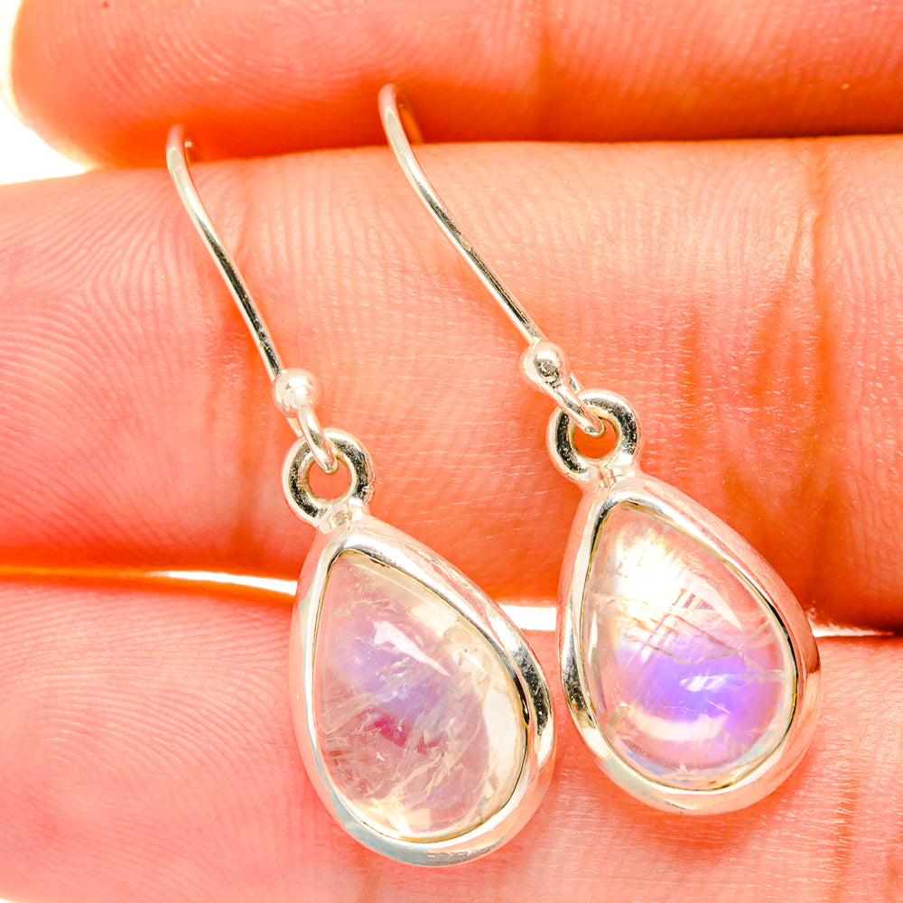 Rainbow Moonstone Earrings handcrafted by Ana Silver Co - EARR417860