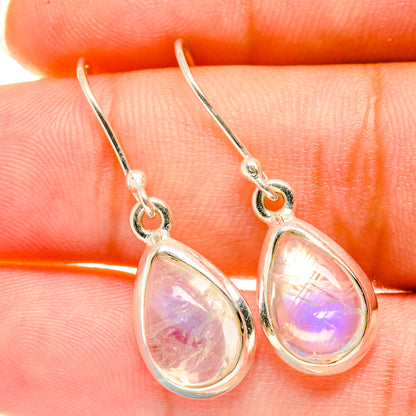 Rainbow Moonstone Earrings handcrafted by Ana Silver Co - EARR417860
