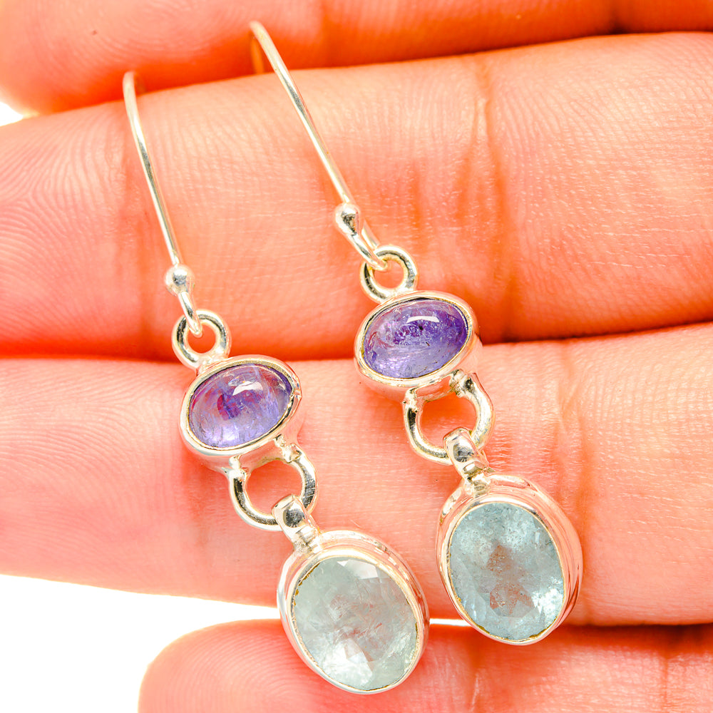 Aqua Chalcedony Earrings handcrafted by Ana Silver Co - EARR417862
