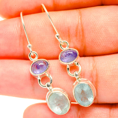 Aqua Chalcedony Earrings handcrafted by Ana Silver Co - EARR417862