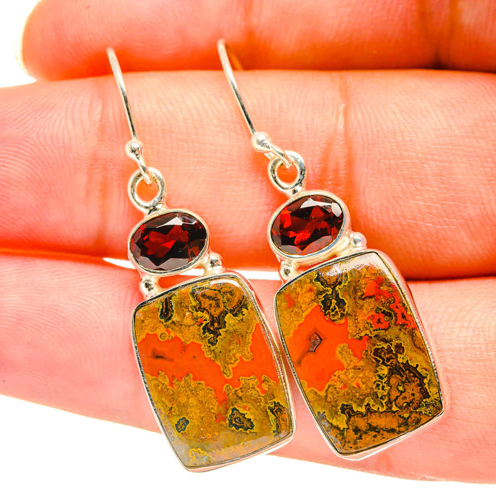 Moroccan Agate Earrings handcrafted by Ana Silver Co - EARR417864