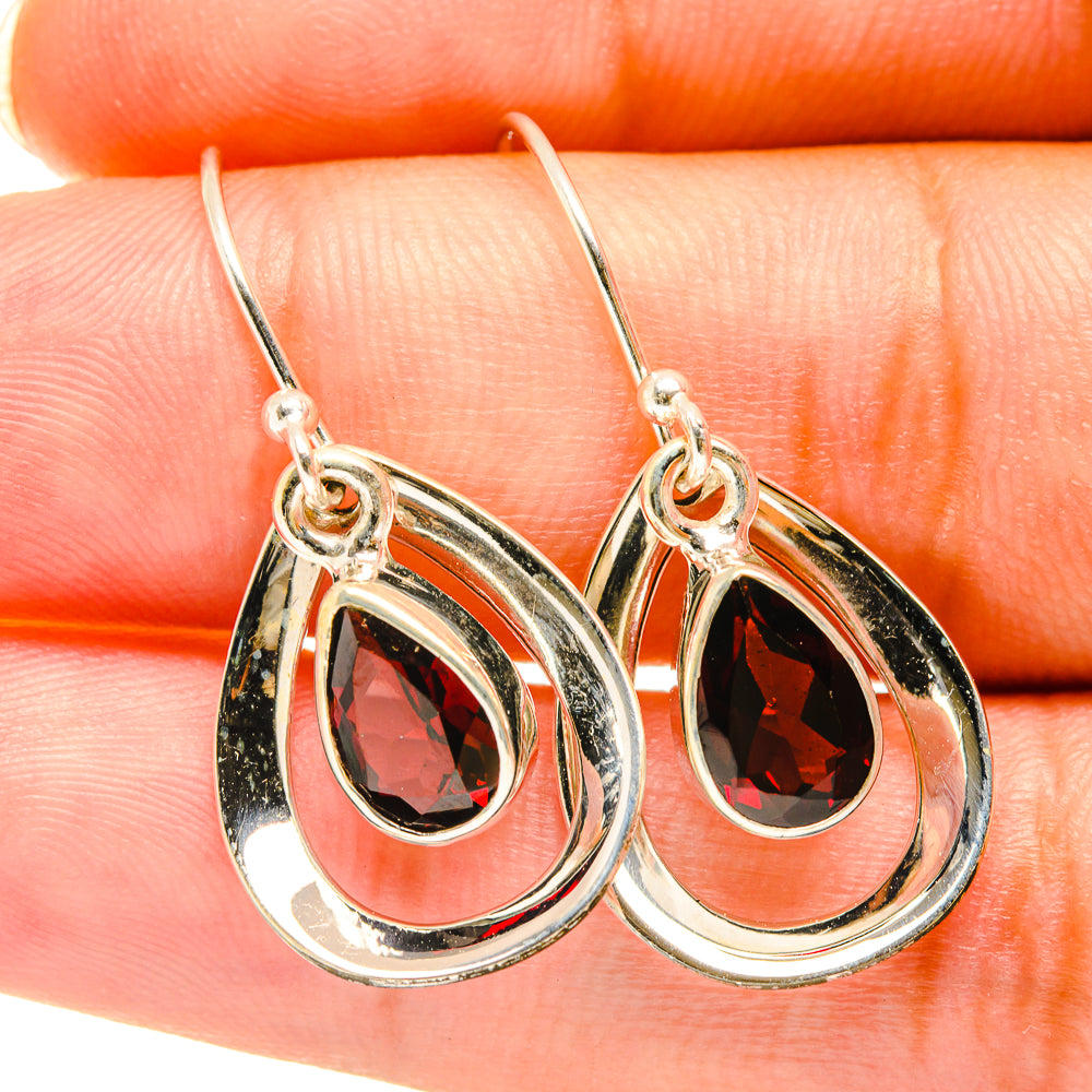 Garnet Earrings handcrafted by Ana Silver Co - EARR417870