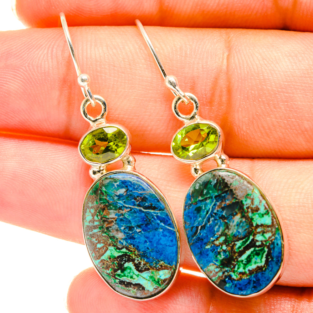 Shattuckite Earrings handcrafted by Ana Silver Co - EARR417871