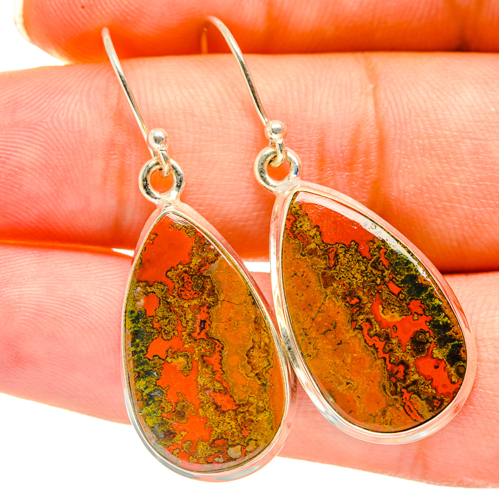 Moroccan Agate Earrings handcrafted by Ana Silver Co - EARR417874