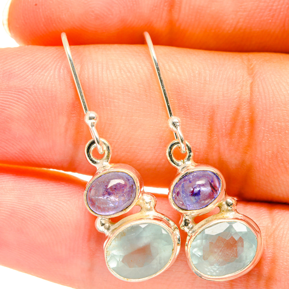 Aqua Chalcedony Earrings handcrafted by Ana Silver Co - EARR417879