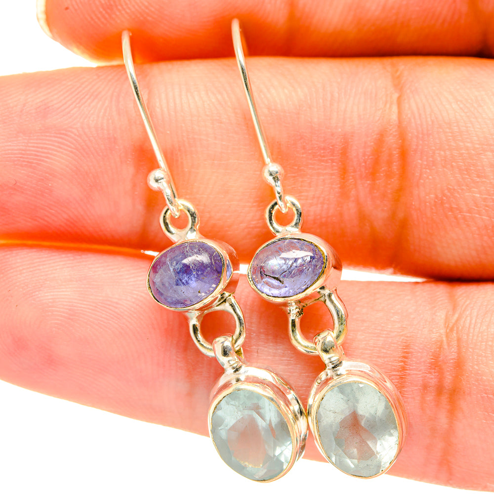 Aqua Chalcedony Earrings handcrafted by Ana Silver Co - EARR417885