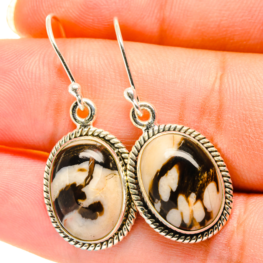 Peanut Wood Jasper Earrings handcrafted by Ana Silver Co - EARR417931