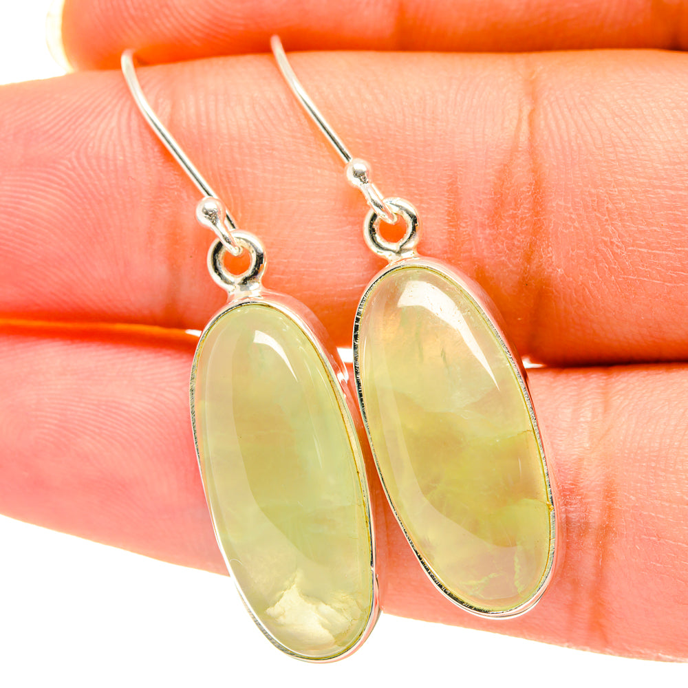 Prehnite Earrings handcrafted by Ana Silver Co - EARR417933