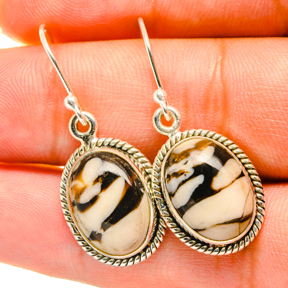 Peanut Wood Jasper Earrings handcrafted by Ana Silver Co - EARR417964
