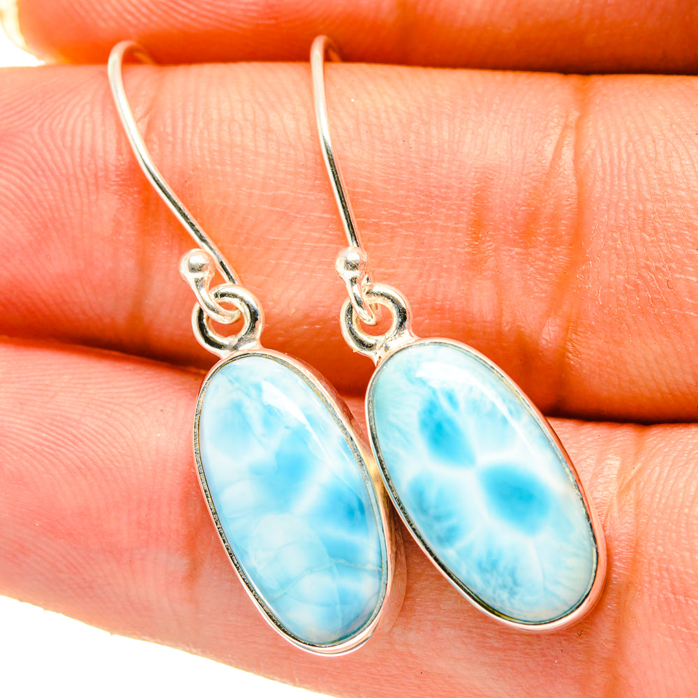 Larimar Earrings handcrafted by Ana Silver Co - EARR417971